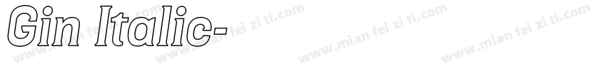 Gin Italic字体转换